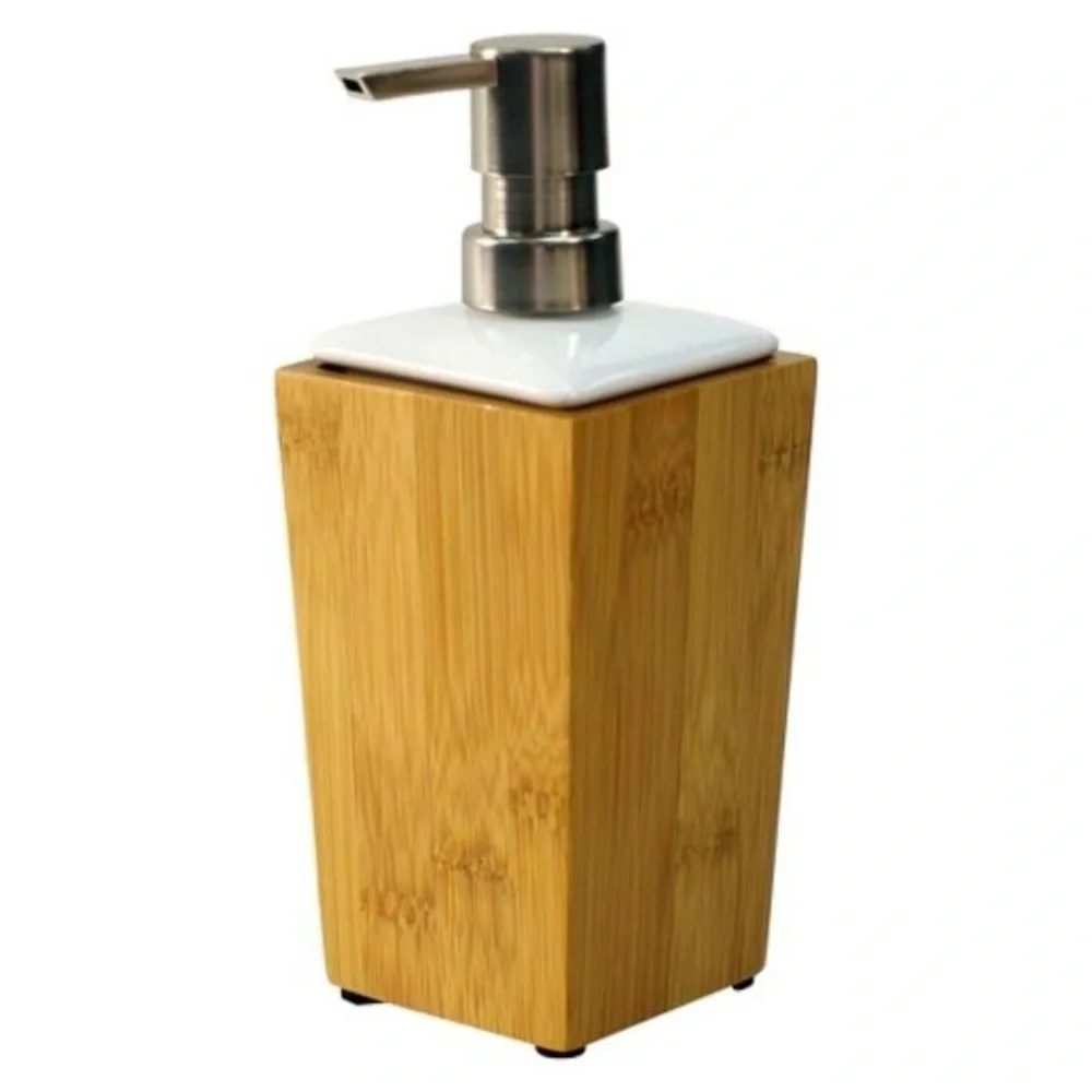 Threshold Bamboo/Ceramic Soap Pump